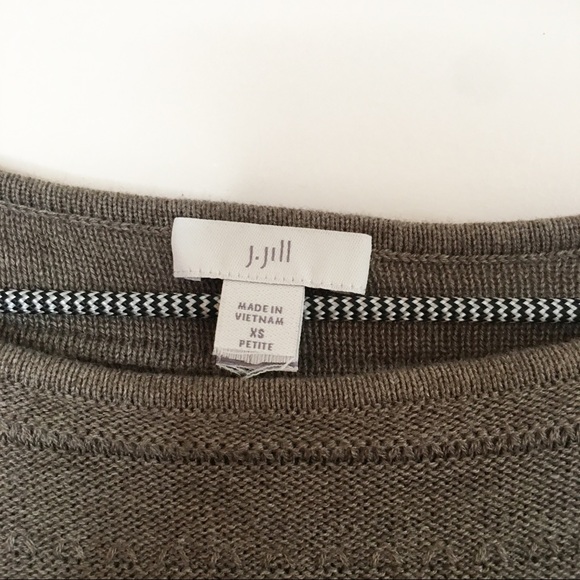 J. Jill Faye Fringed Sweater Brown Sz Extra Small - Picture 2 of 8